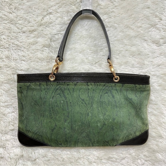 Etro Green Paisley Shoulder Bag - Picture 1 of 16
